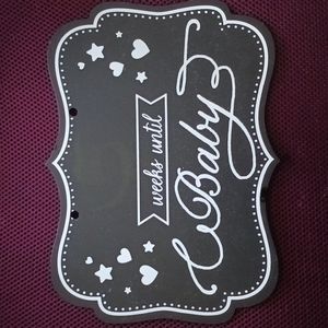Baby Countdown Chalkboard Sign
